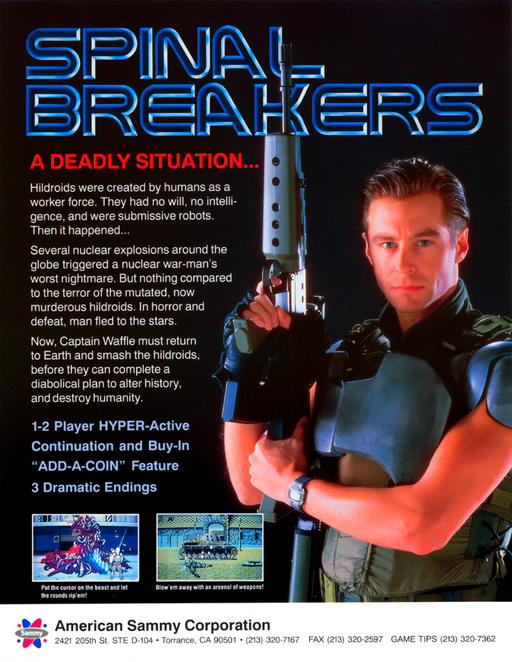 Spinal Breakers (US) Arcade Game Cover